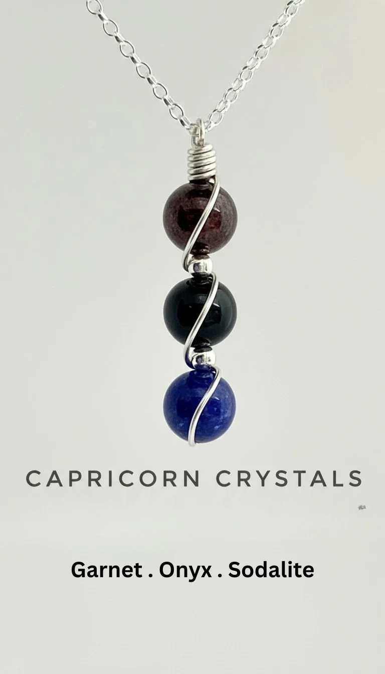 Sterling Silver Wire Wrapped Zodiac Stone Assistance Necklace