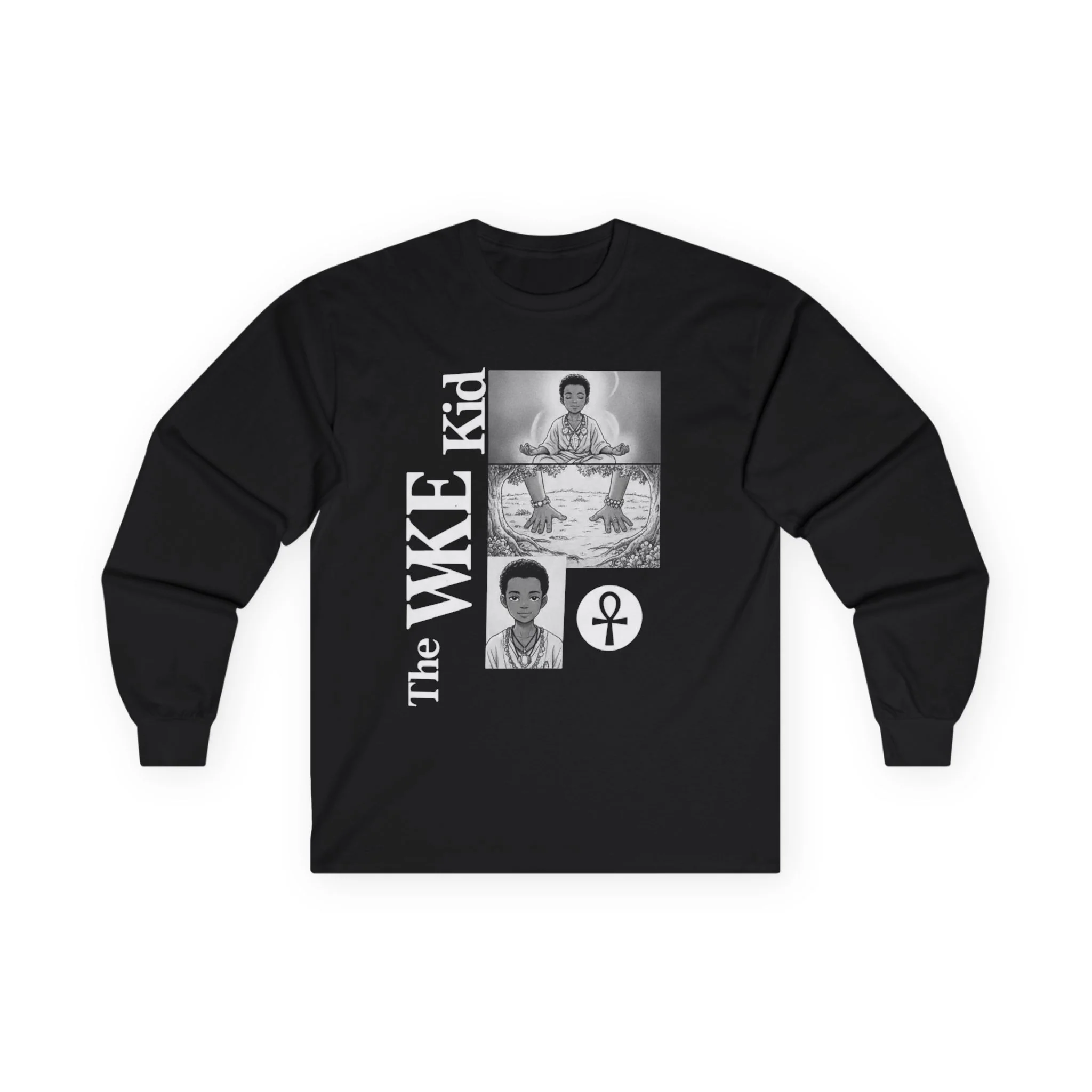 The WKE Kid White Font Unisex Ultra Cotton Long Sleeve Tee - Unique Graphic Tee for Trendsetters - Image 2