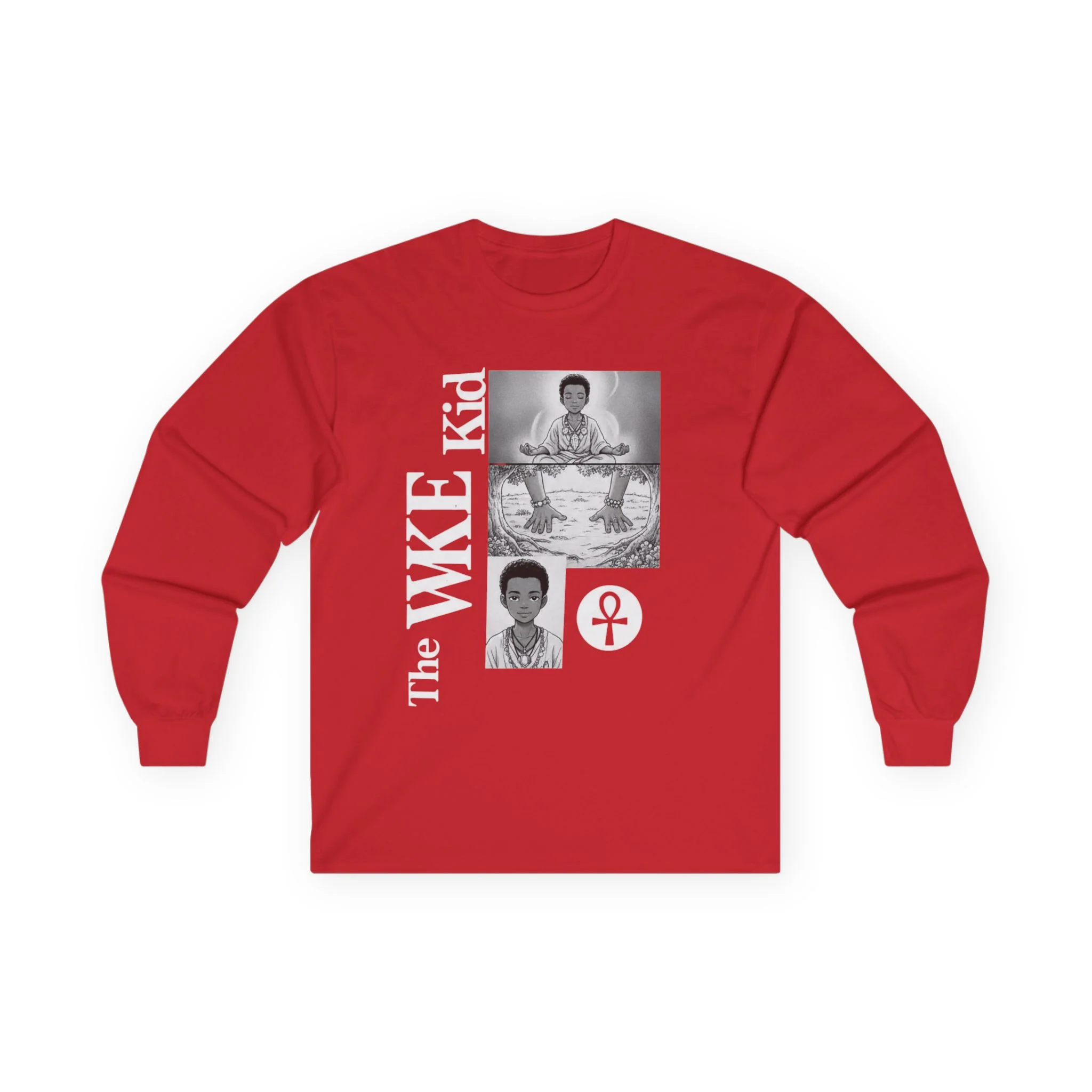 The WKE Kid White Font Unisex Ultra Cotton Long Sleeve Tee - Unique Graphic Tee for Trendsetters - Image 3