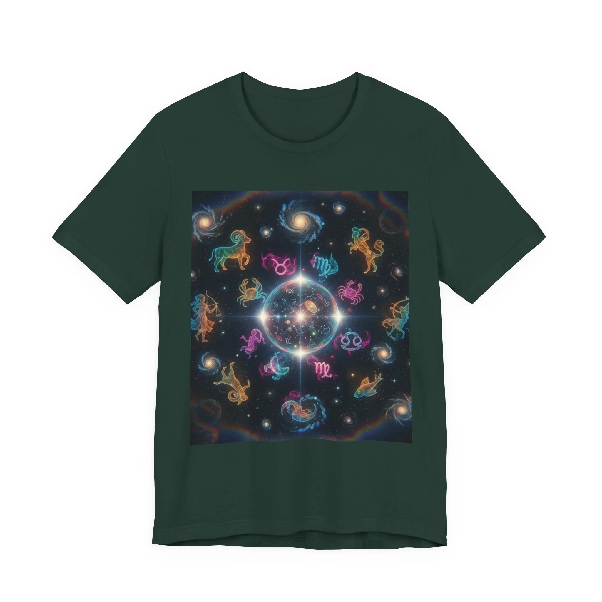 Unisex Zodiac Sign Short Sleeve Tee - Image 108