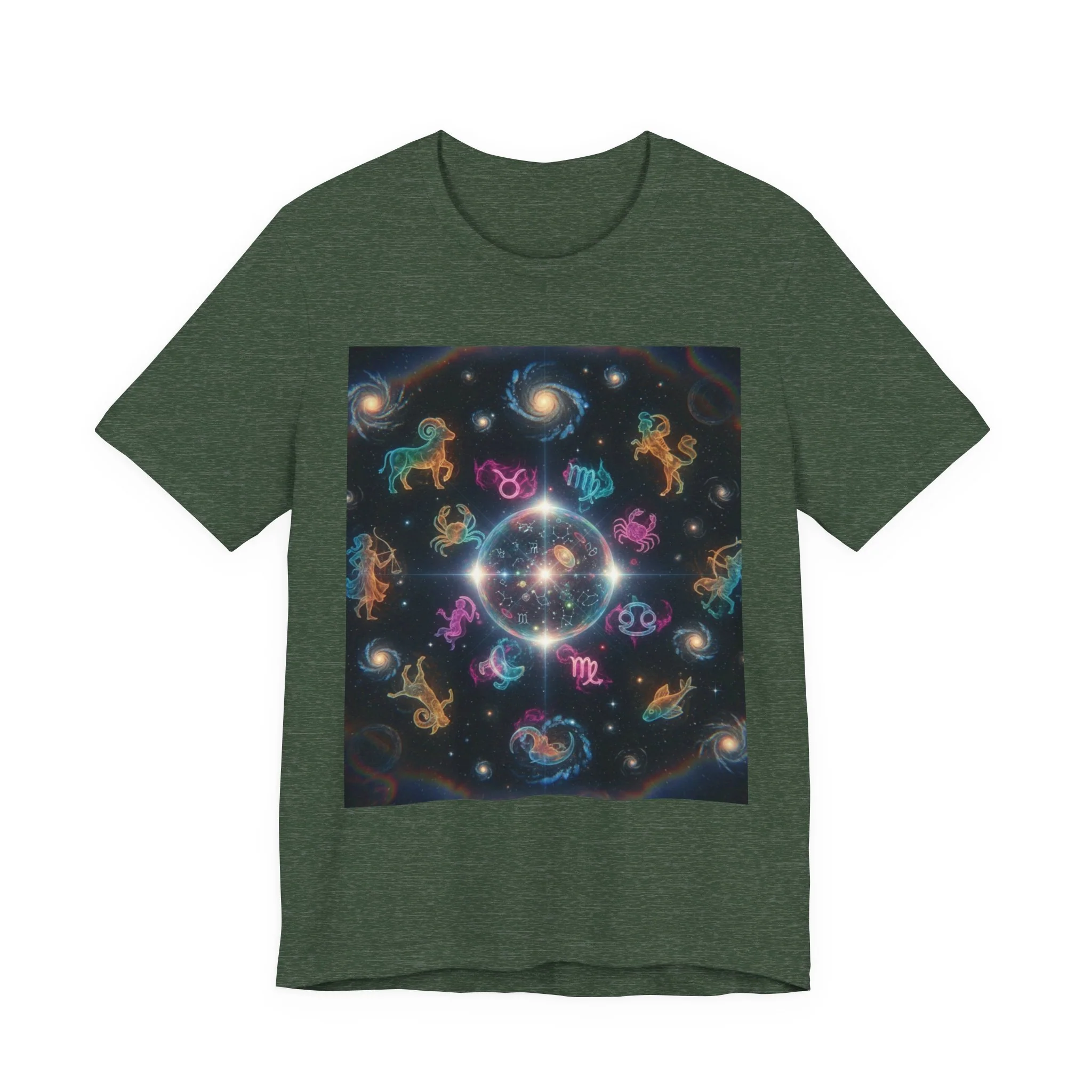 Unisex Zodiac Sign Short Sleeve Tee - Image 123