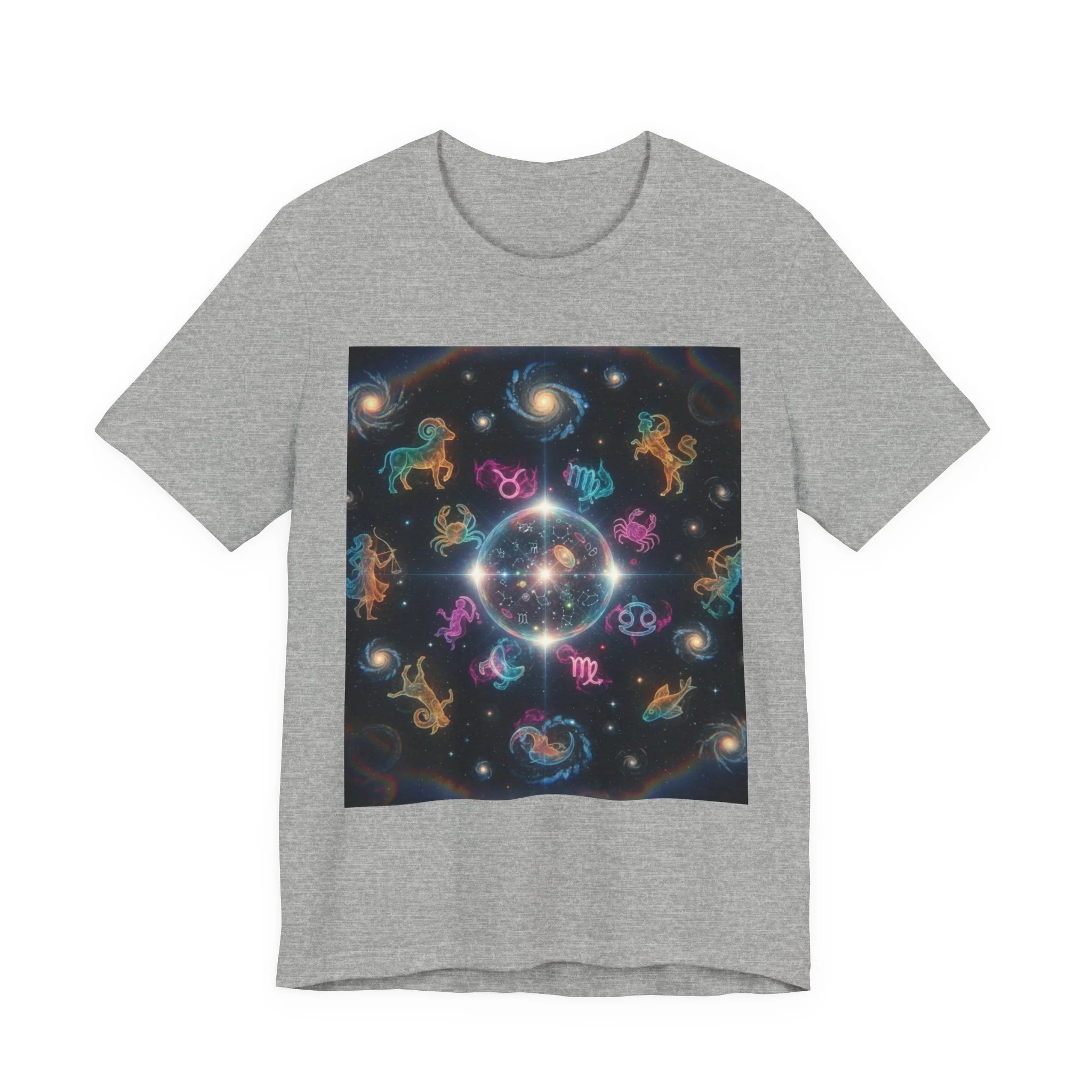 Unisex Zodiac Sign Short Sleeve Tee - Image 126