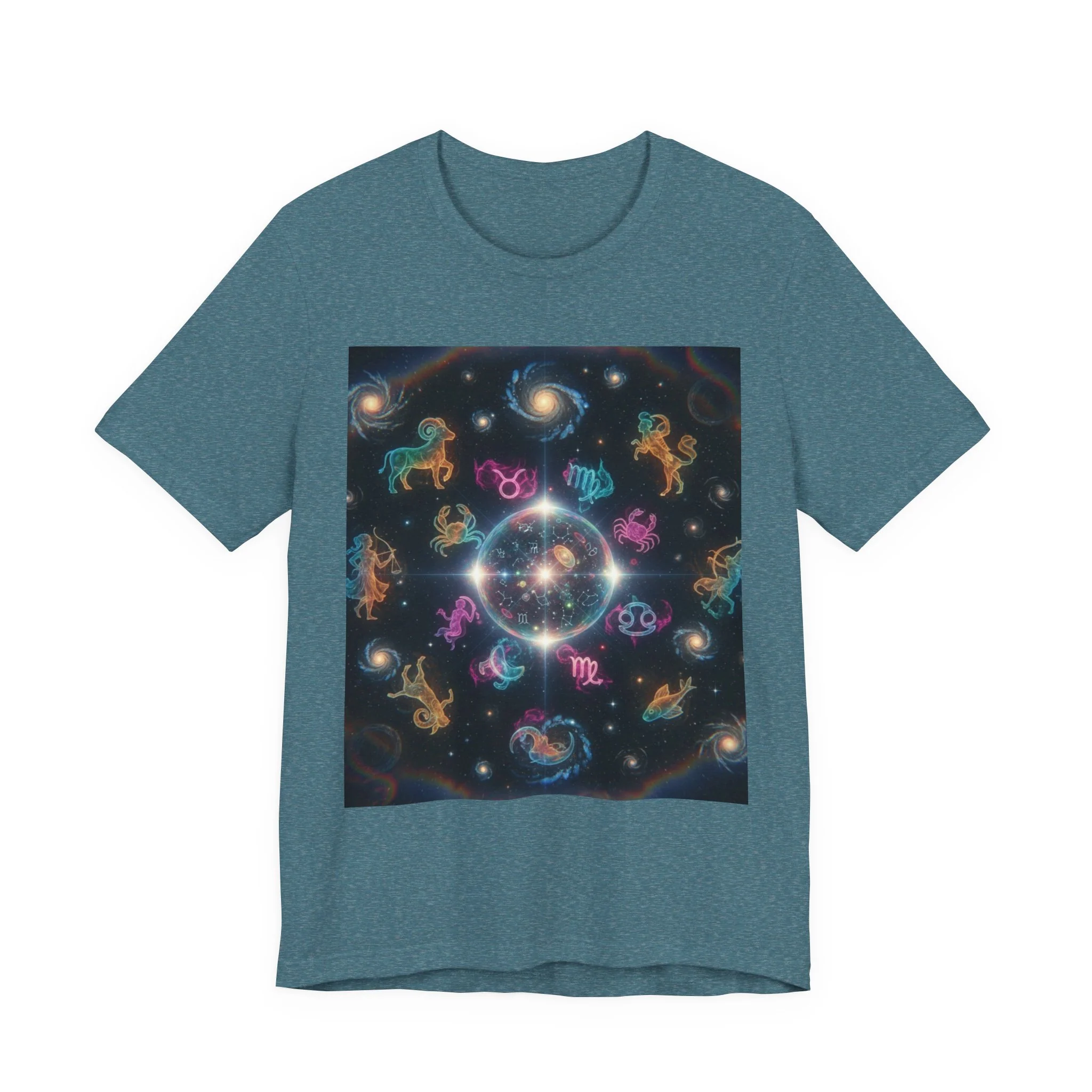 Unisex Zodiac Sign Short Sleeve Tee - Image 138