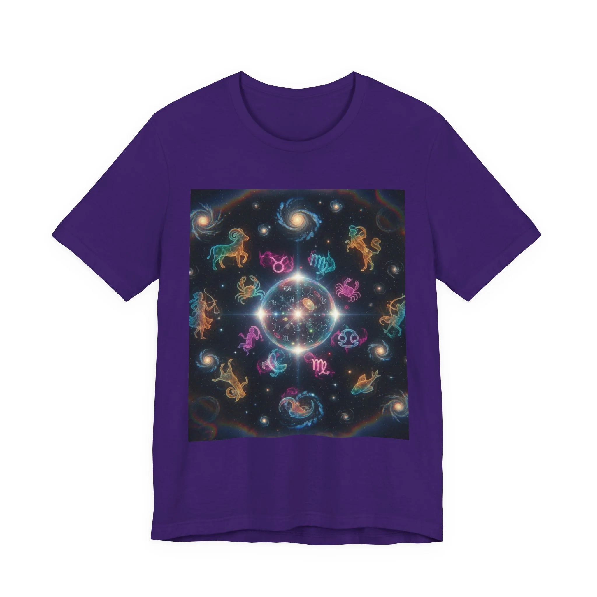 Unisex Zodiac Sign Short Sleeve Tee - Image 156