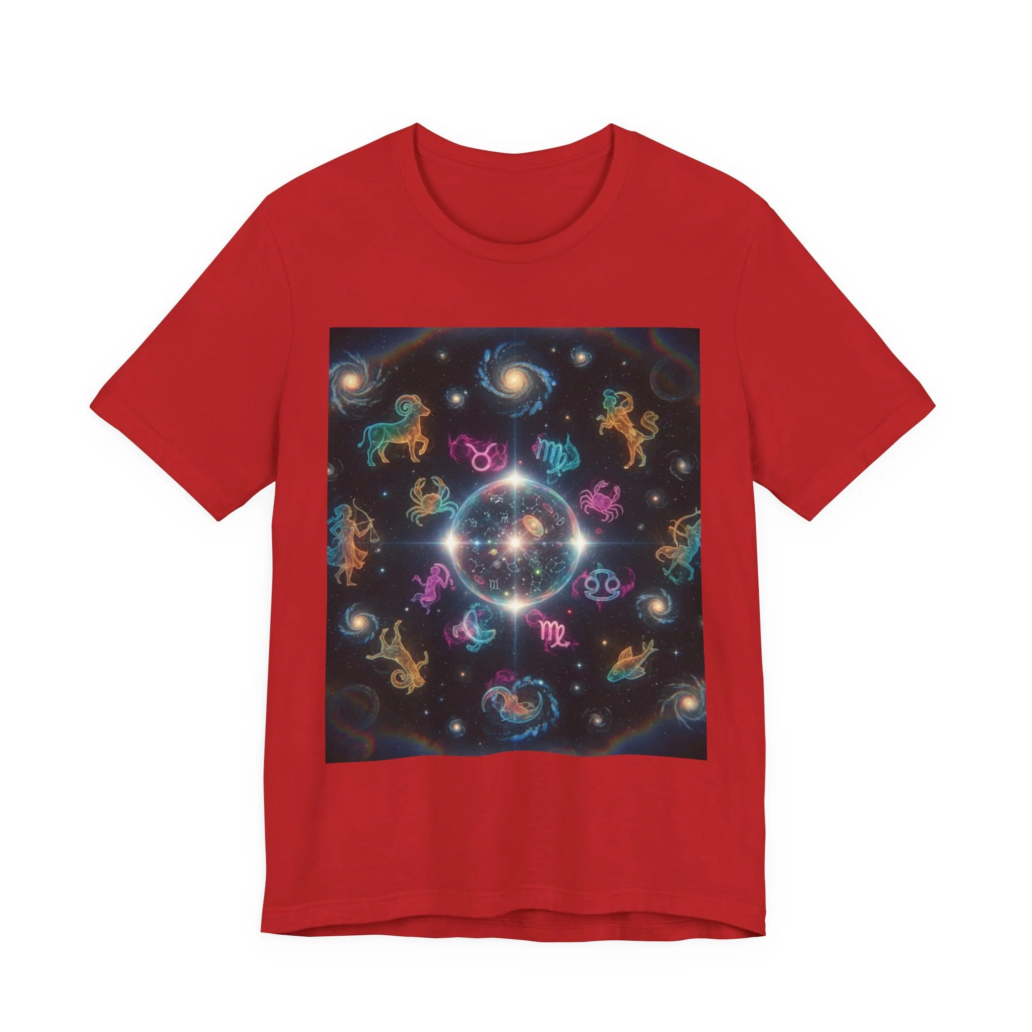 Unisex Zodiac Sign Short Sleeve Tee - Image 171