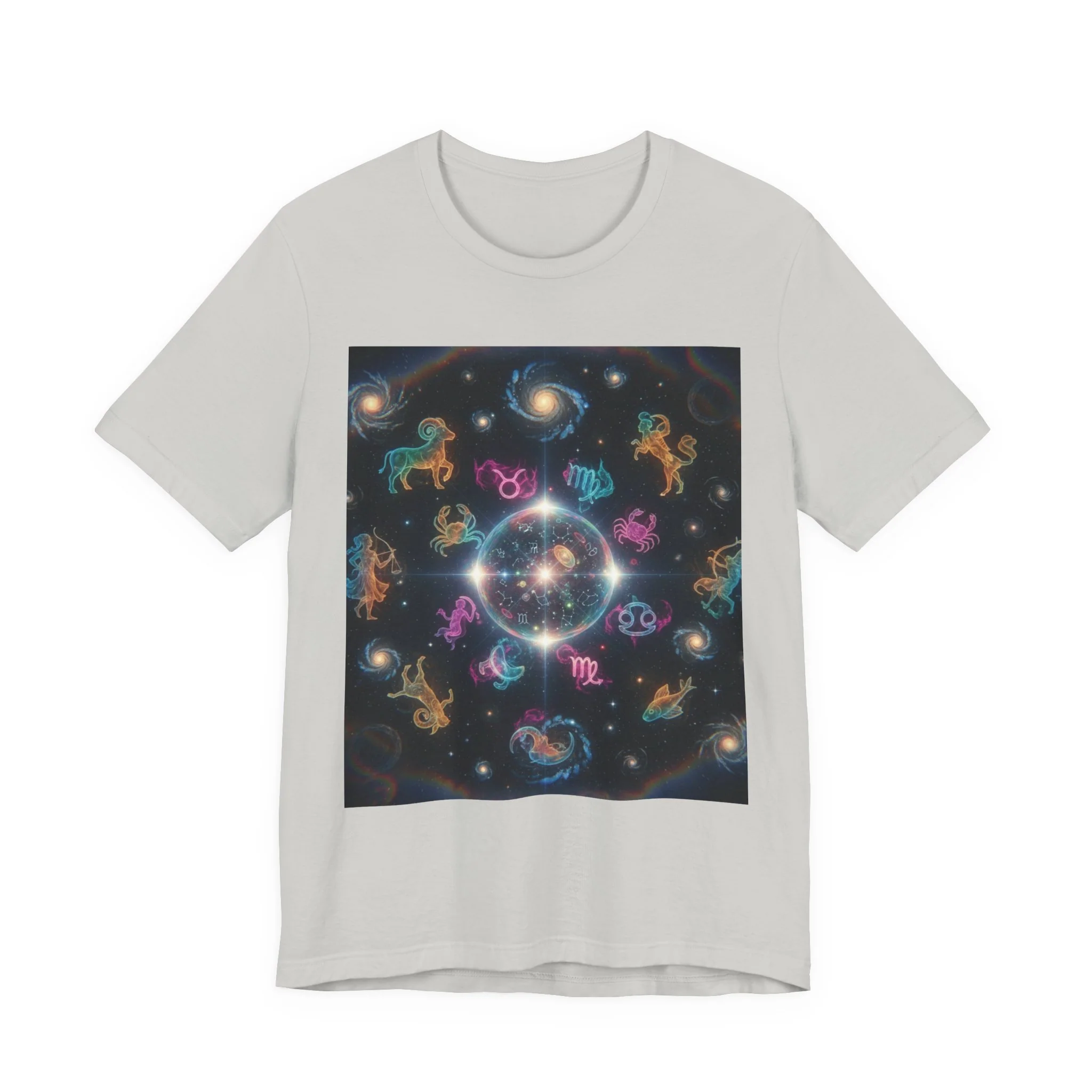 Unisex Zodiac Sign Short Sleeve Tee - Image 72