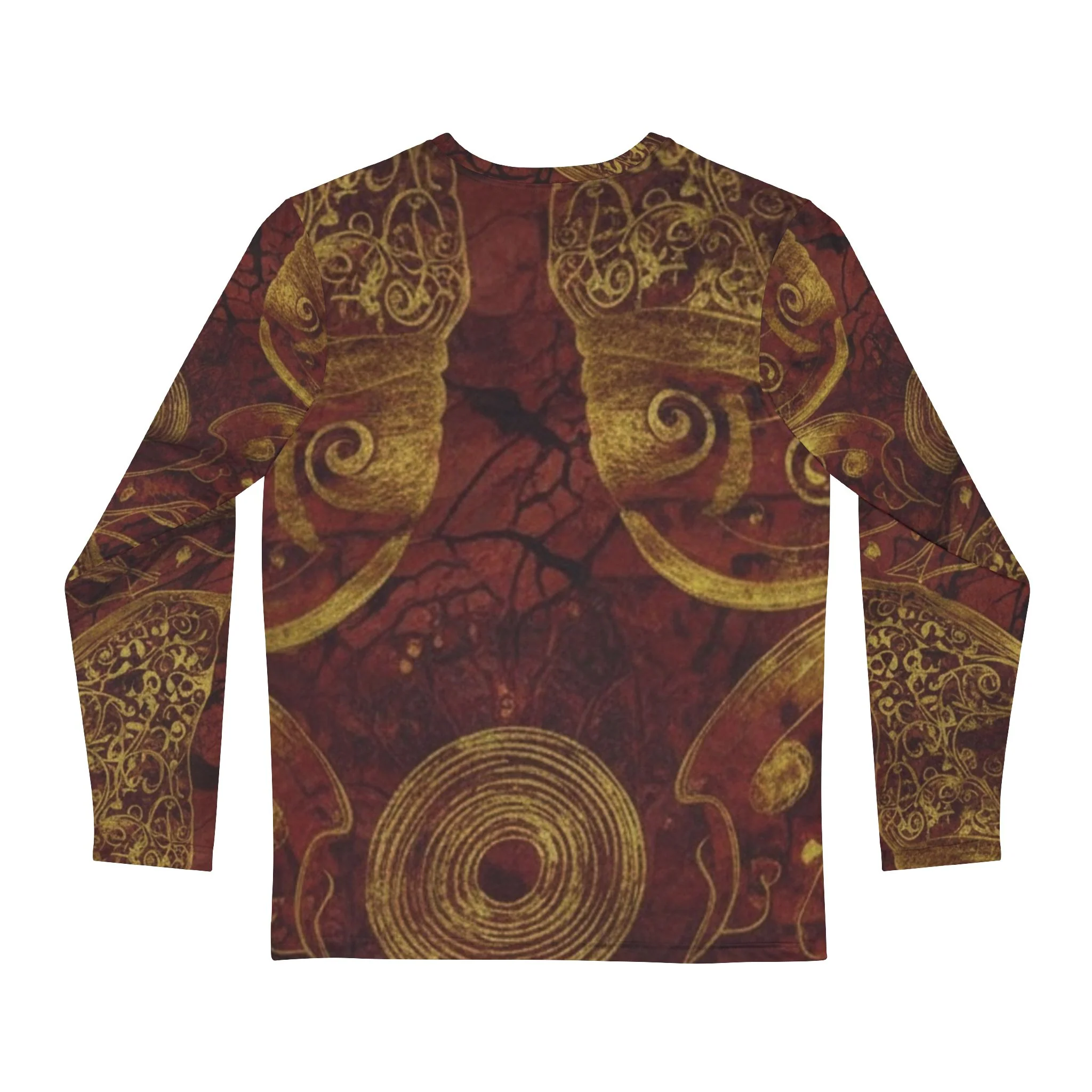 Unisex Long Sleeve Shirt — Vintage Butterfly Tribal Elephant Mandala All-Over Print - Image 2