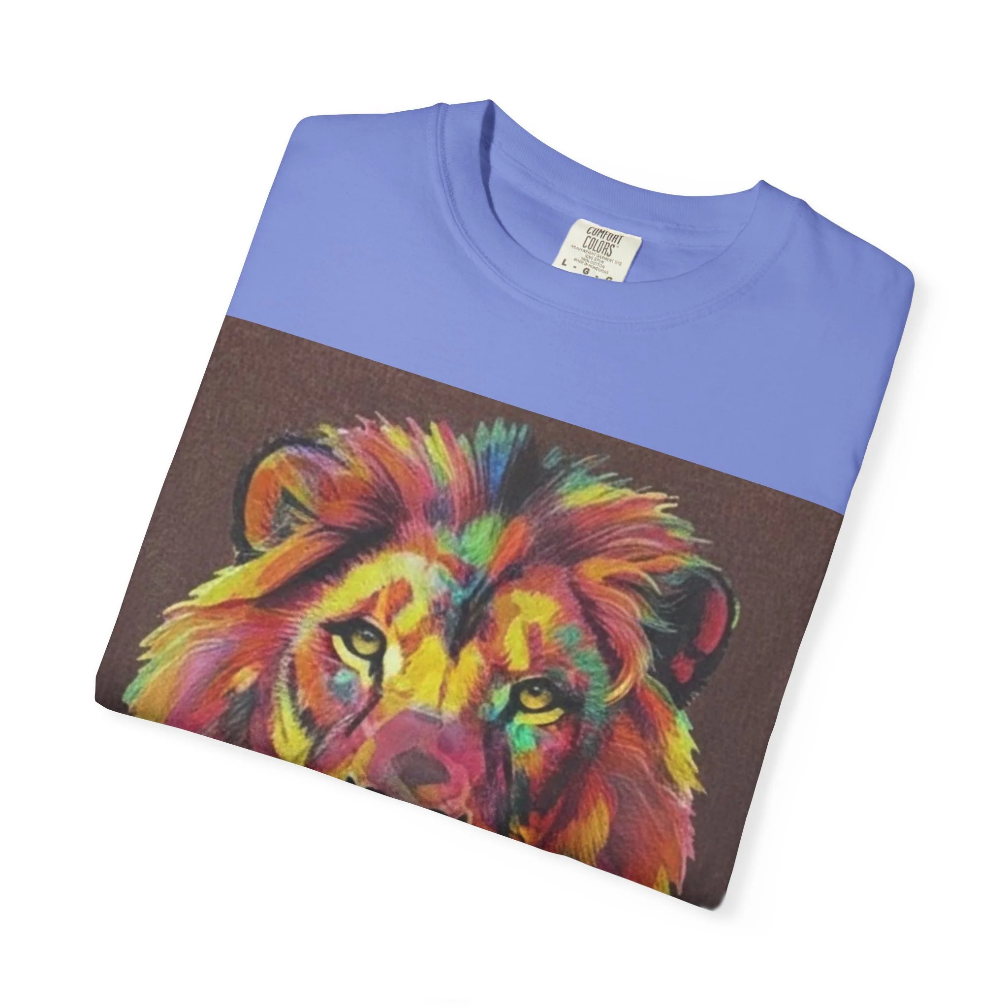 Wild Life Lion Portrait T-Shirt — Colorful Retro Primate Graphic Tee - Image 21