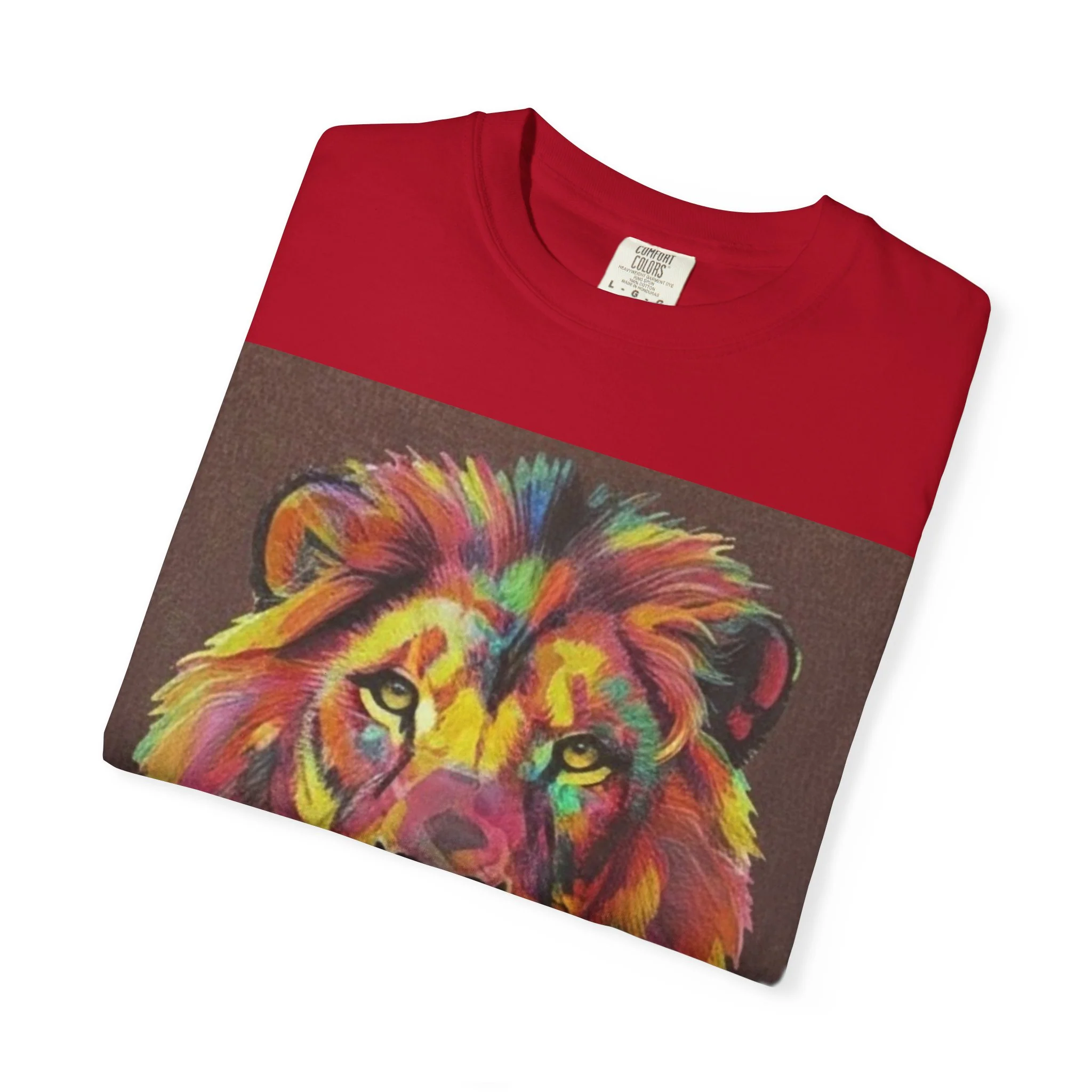 Wild Life Lion Portrait T-Shirt — Colorful Retro Primate Graphic Tee - Image 27