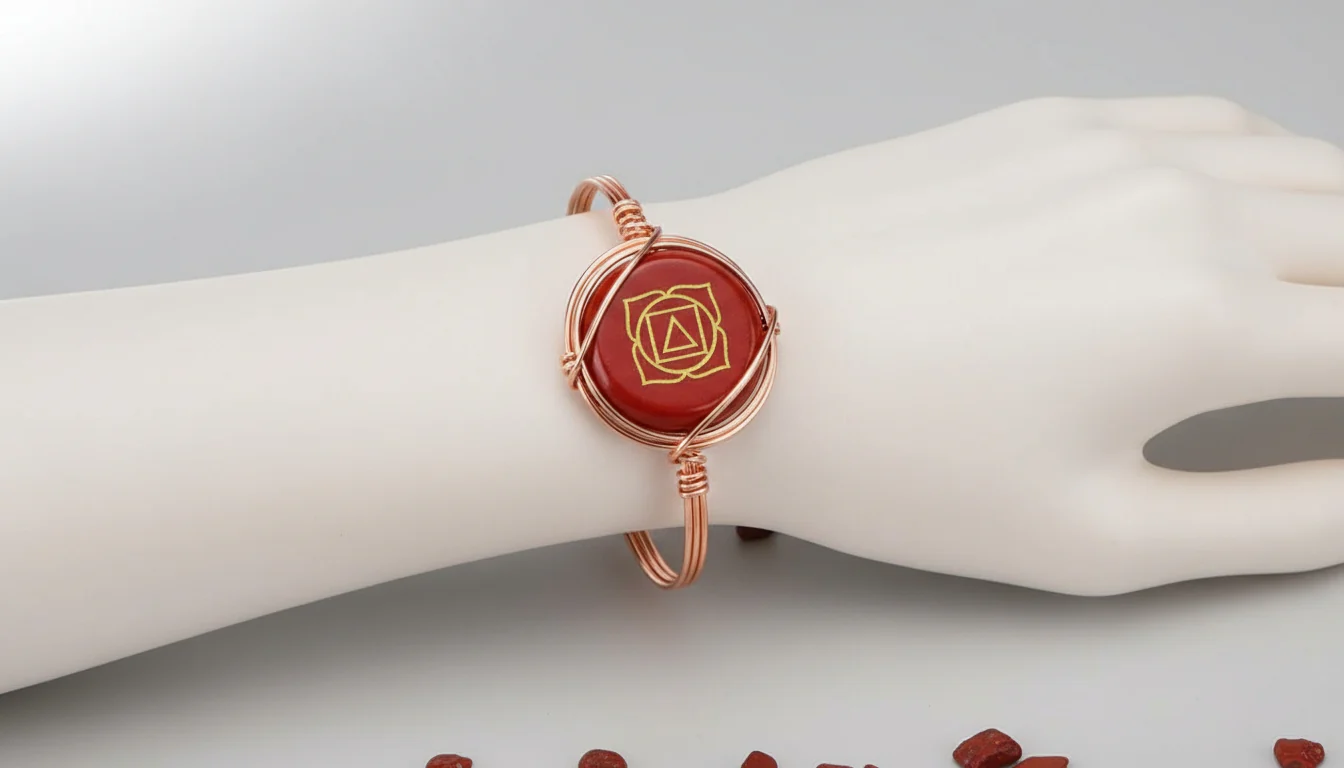 Wire wrapped chakra bracelet