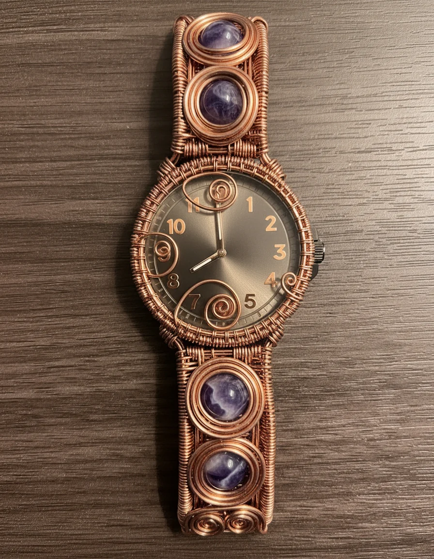 Wire Wrapped Dream Amethyst Watch - Image 2